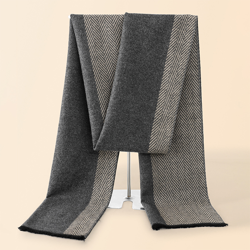 Wool Scarf Men - Luksusowy zimowy męski szal szalik ciepły