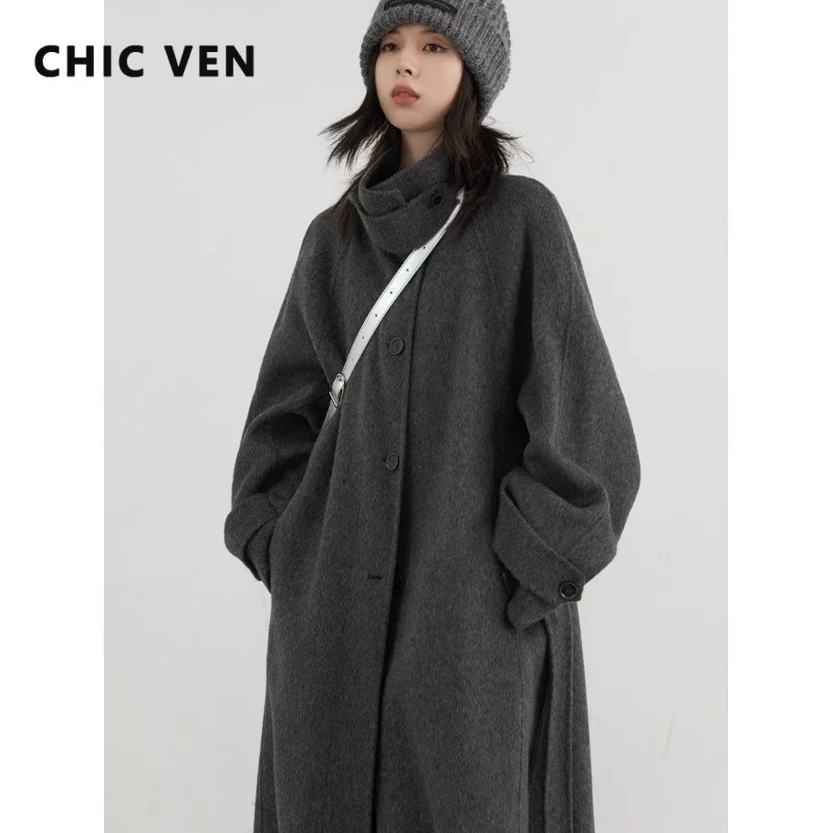 CHIC VEN Koreański damski wełn – Wool Coat Peacoat recenzja i cena