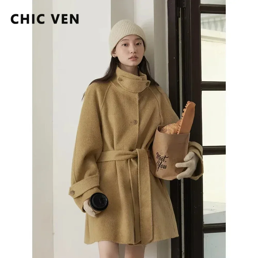 CHIC VEN Koreański damski wełn – Wool Coat Peacoat recenzja i cena