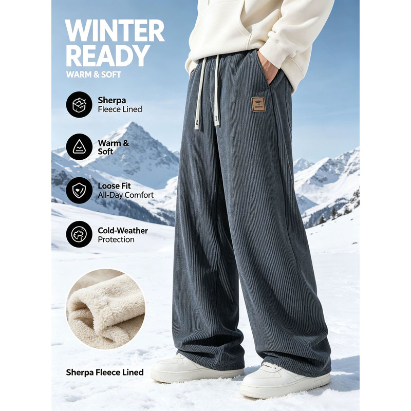 Męskie zimowe spodnie sportowe – Corduroy Pant Warm recenzja i cena