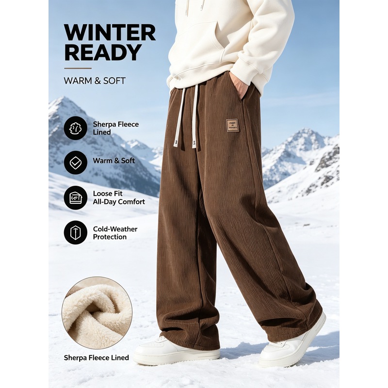 Męskie zimowe spodnie sportowe – Corduroy Pant Warm recenzja i cena