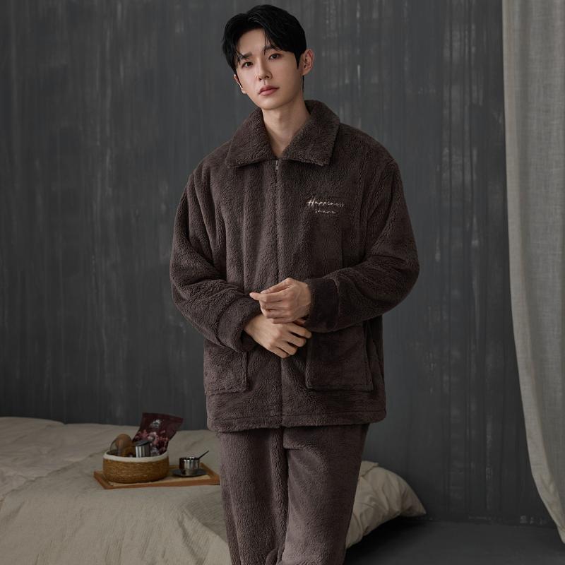Gruby męski zestaw piżam zimow – Flannel Shirt Lined recenzja i cena