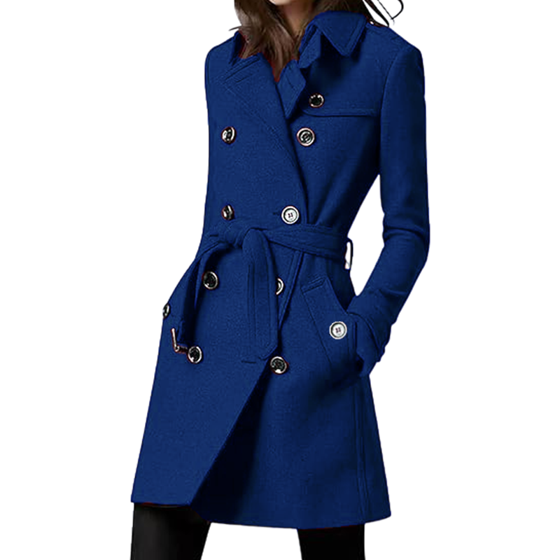 Trencz damski Mieszanki wełny  – Wool Coat Peacoat recenzja i cena