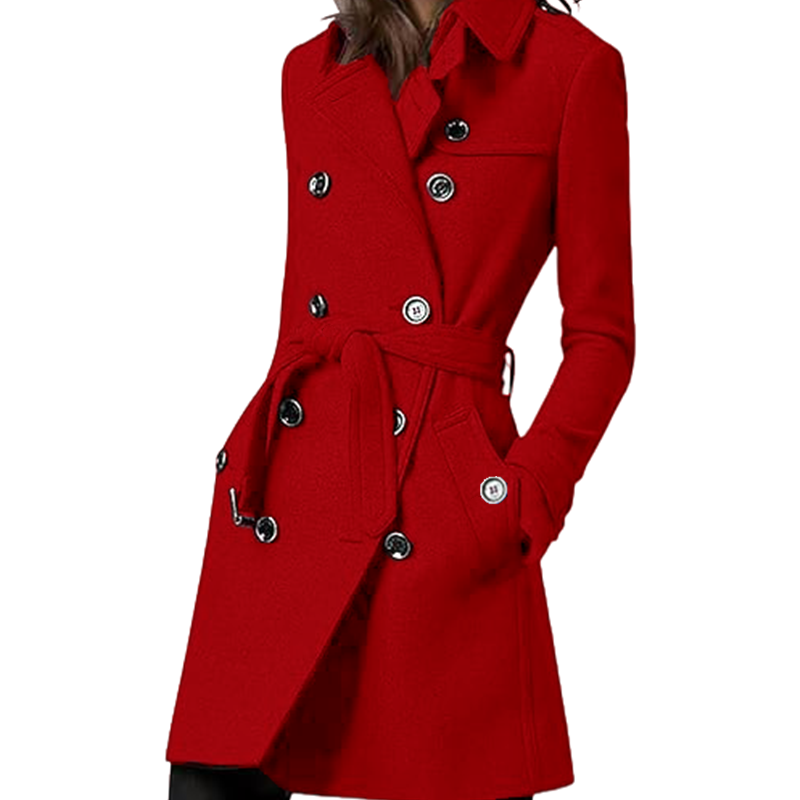Trencz damski Mieszanki wełny  – Wool Coat Peacoat recenzja i cena